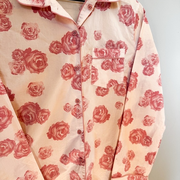 Gal Meets Glam Romantic Rose Pattern Long Sleeve Nightshirt Women’s Size XS - Picture 4 of 8